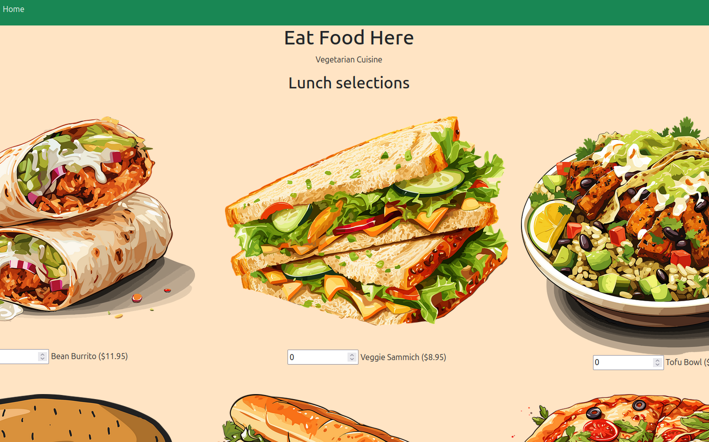 Mock Restaurant Site